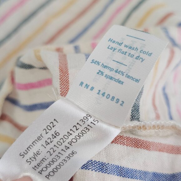 Marine Layer Stella Rainbow Stripe Tank Top & Crop Wide-Leg Pants Set XL - Picture 12 of 16